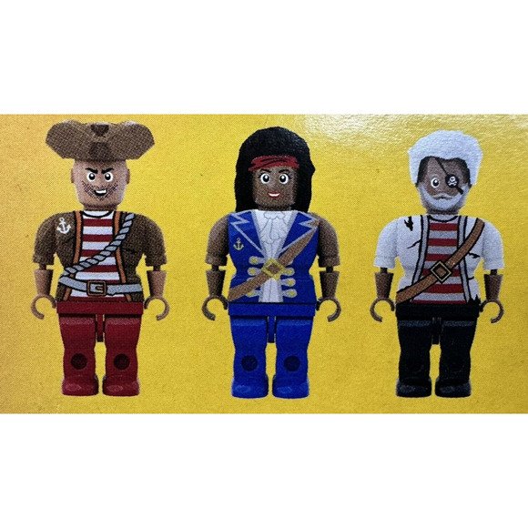 Make-It Blocks Figures SUPER HEROES SPACE PIRATES SAMURAI Set 4/ Pieces‎ 12 NEW - Picture 8 of 12